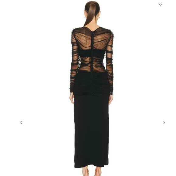 NWT Christopher Esber Tulle Column Dress in Black size 8 - Picture 2 of 8